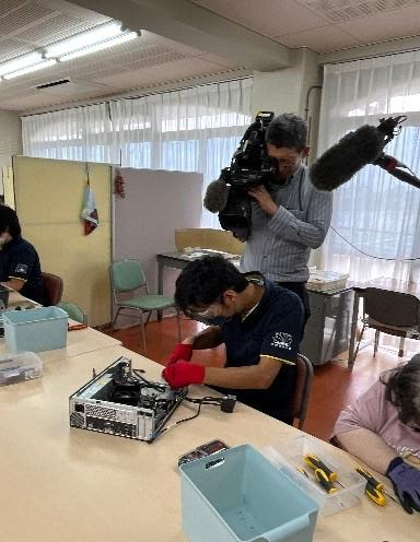 パソコン解体事業　NHK取材報告